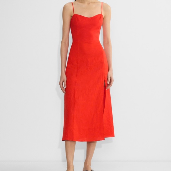 Aritzia Dresses & Skirts - NWT Aritzia Barrafina Linen Dress in Poppy Red 10